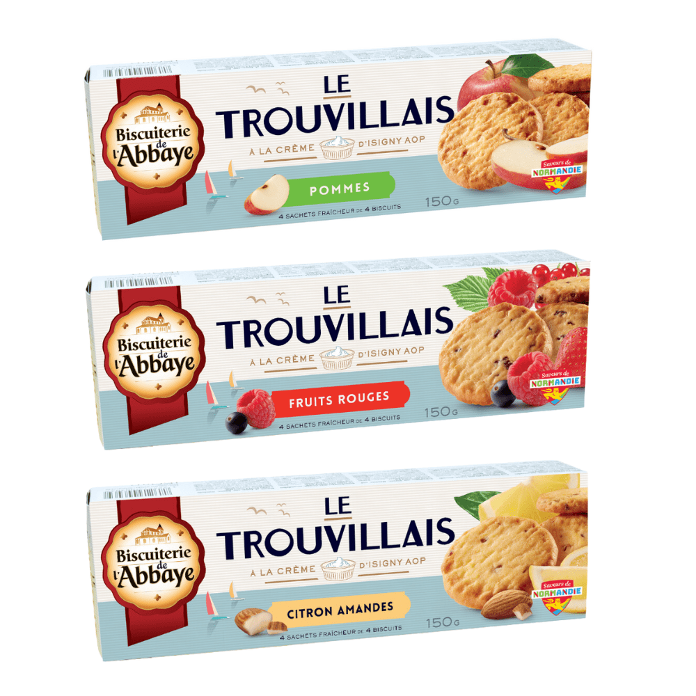 Biscuiterie de l’Abbaye Trouvillais Biscuit Trio 150g x 3