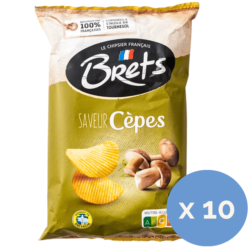 Brets Ceps Crisps 125g x 10