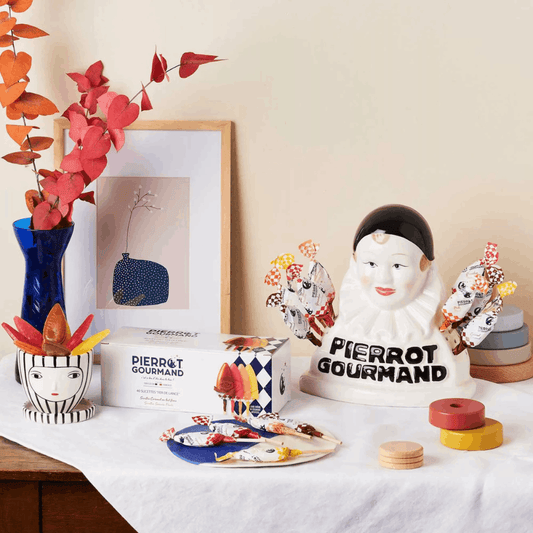 Pierrot Gourmand Lollipop Holder with Mixed Flavours Lollipops x 40
