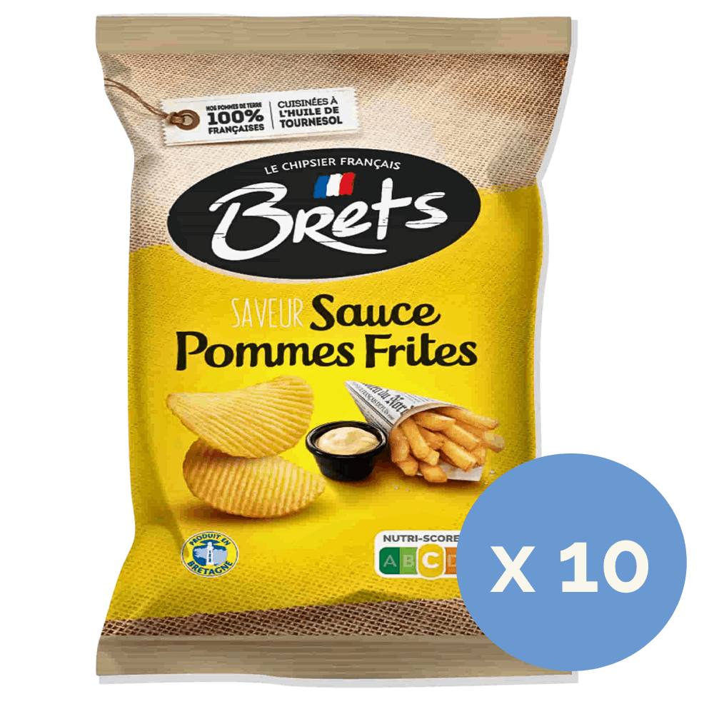 Brets French Fries Sauce Crisps 125g x 10