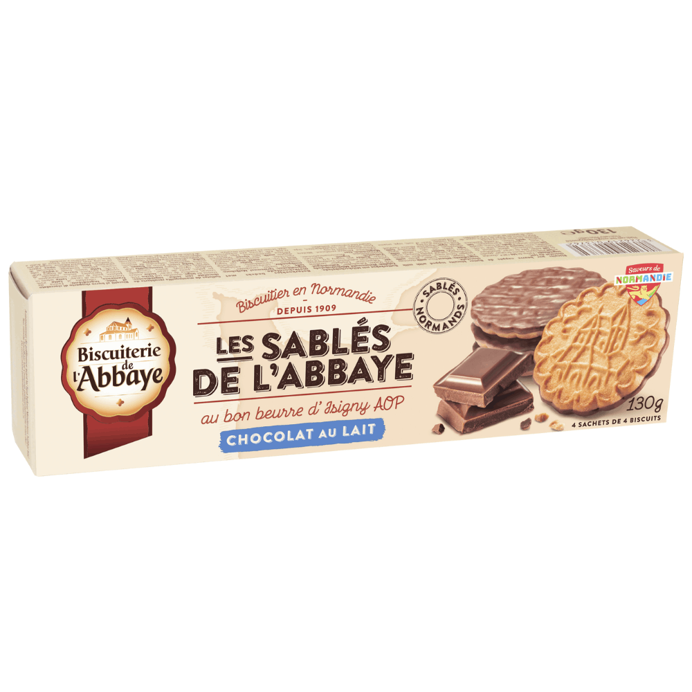 Biscuiterie De L’Abbaye Sable de L’Abbaye Milk Chocolate 130g