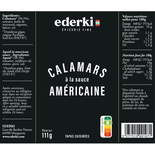 Ederki Calamari à la Sauce Américaine 111g