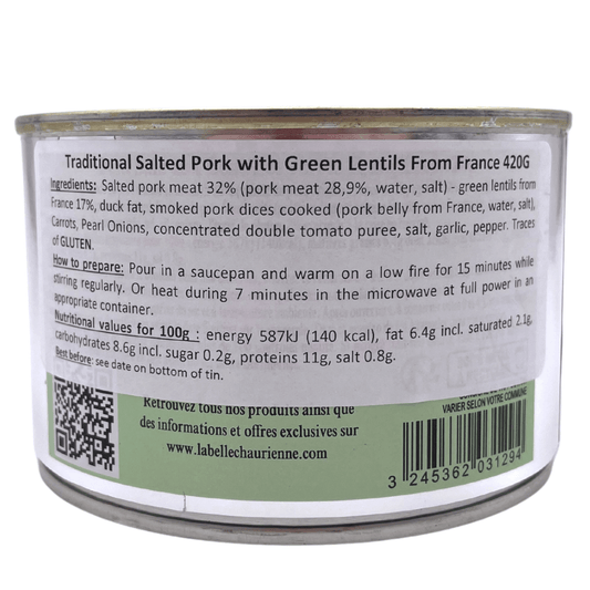 La Belle Chaurienne Petit Sale with Lentils 420g