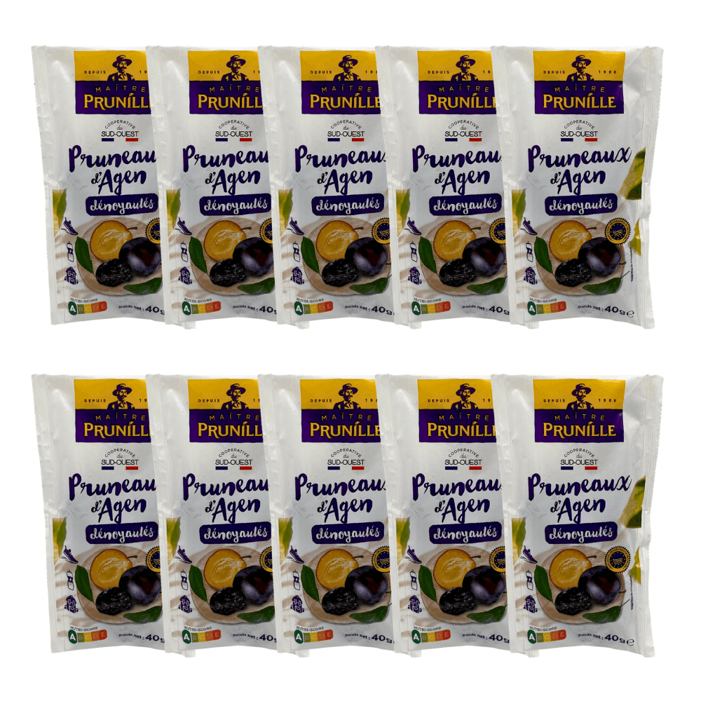 Maitre Prunille Agen Soft Pitted Prunes 40g x 10 Sachets
