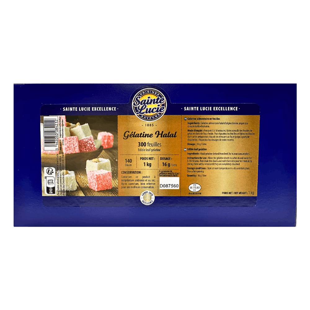 Sainte Lucie Halal Bronze Gelatine Leaves 1kg