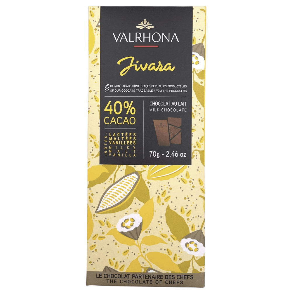 Valrhona Jivara 40% Milk Chocolate Bar 70g