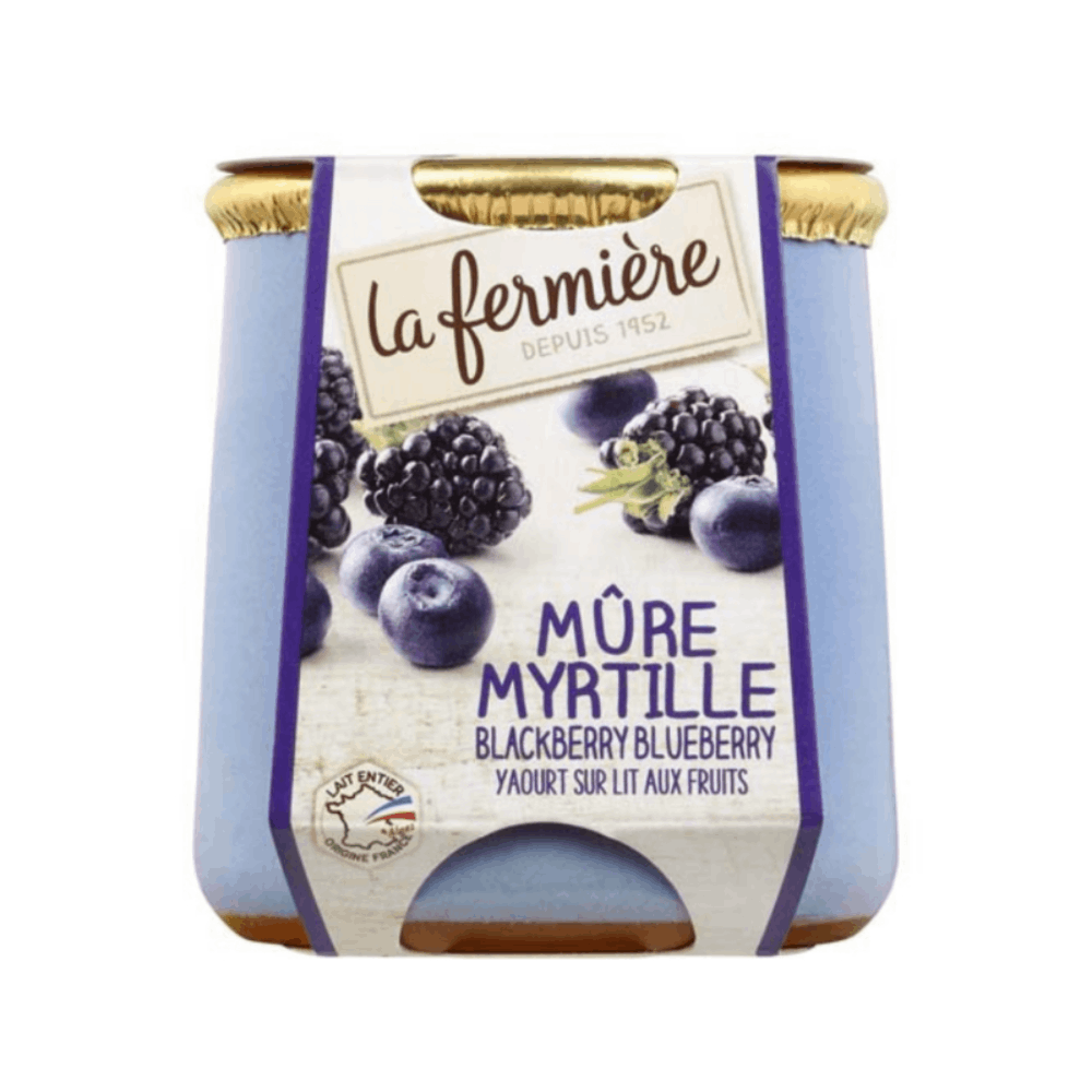 La Fermiere Blackberry and Blueberry Yogurt 140g x 6