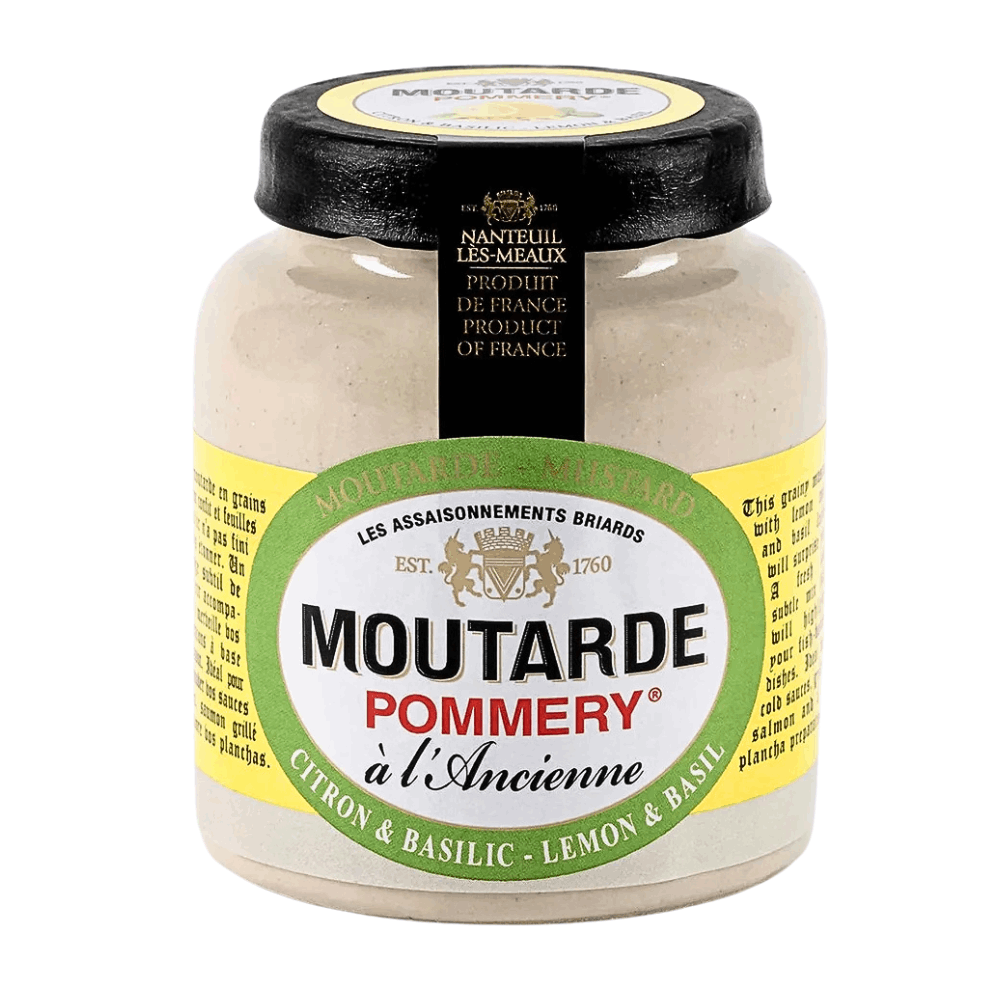 Pommery Lemon & Basil Wholegrain Mustard 100g