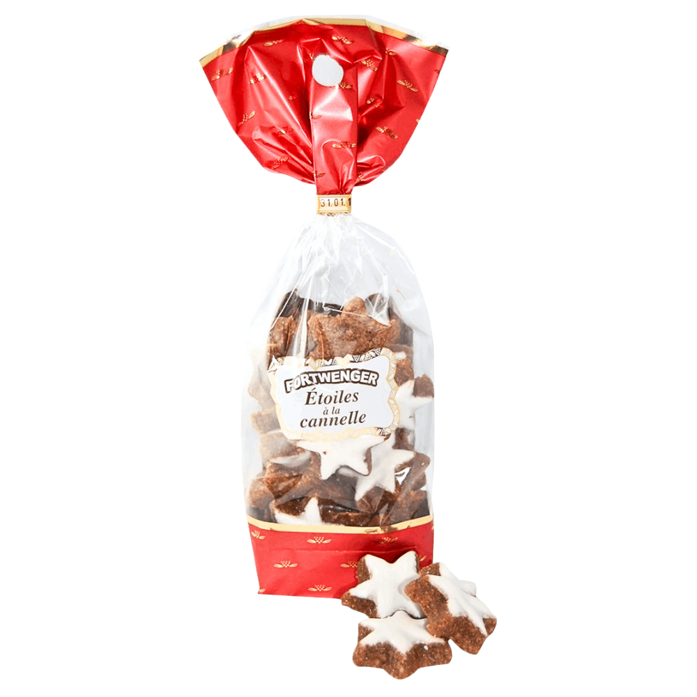 Fortwenger Sugar Glazed Cinnamon Stars Biscuits 200g BEST BEFORE 31/03/26