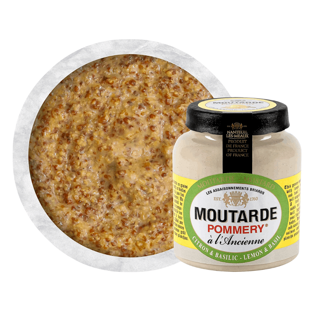 Pommery Lemon & Basil Wholegrain Mustard 100g