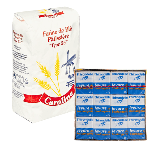 Bread Making set: T55 Flour & Fresh Yeast 42g x 12