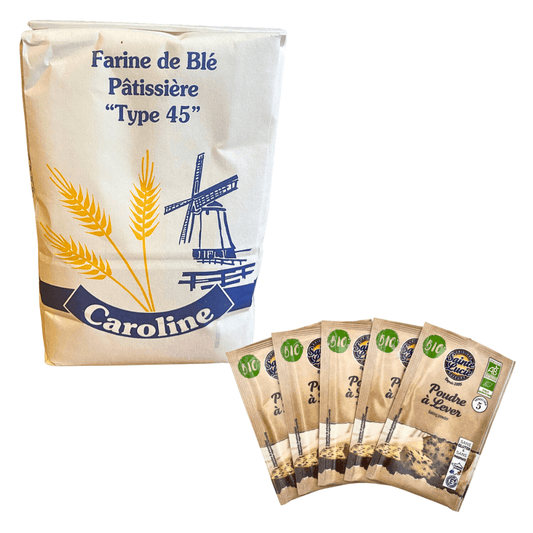 T45 Pastry Flour 1kg and Baking Powder 10g x 5