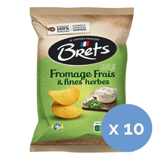 Brets Fromage Frais & Chives Crisps 125g x 10