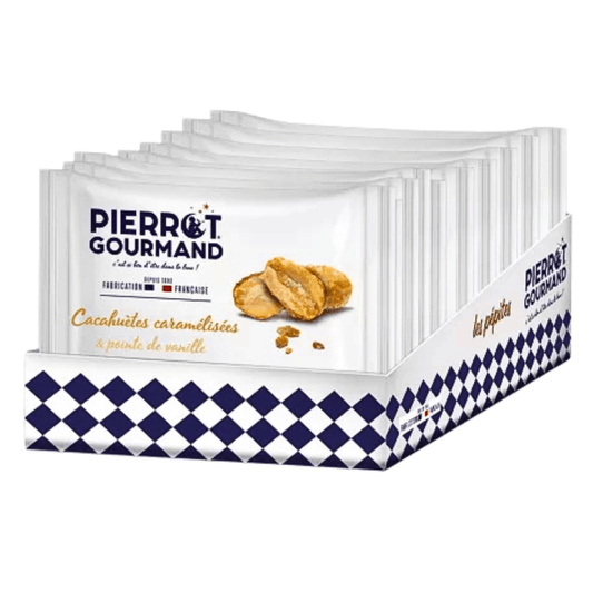 Pierrot Gourmand Caramelised Peanuts with Vanilla 45g x 12 BEST BEFORE 30/04/26