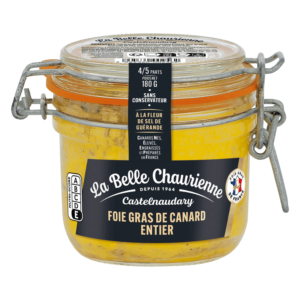 La Belle Chaurienne Whole Duck Foie Gras with Fleur de Sel 180g