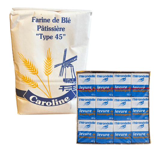 Pastry Making Set: T45 Flour 1kg & Fresh Yeast 42g x 12
