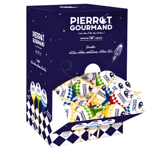 Pierrot Gourmand Round Lollipops Cola and Fruits x 150