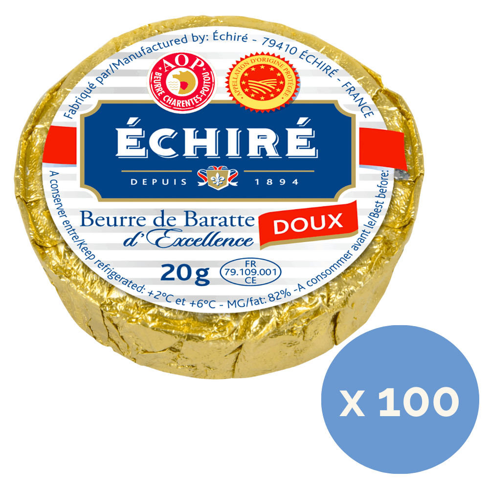 Echire Unsalted Butter Portions 20g x 100