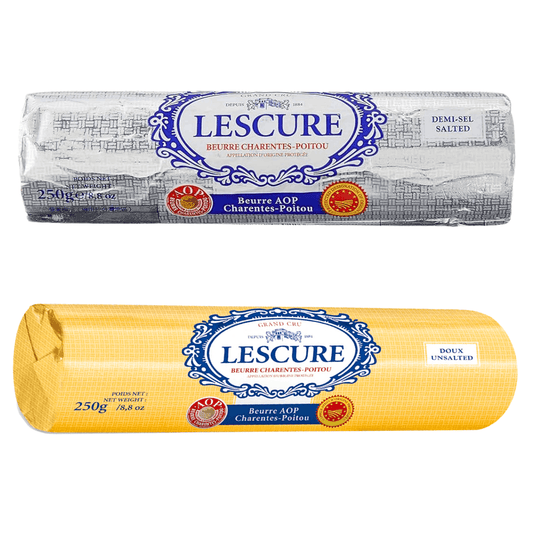Lescure Butter Rolls Duo Salted 250g & Unsalted 250g
