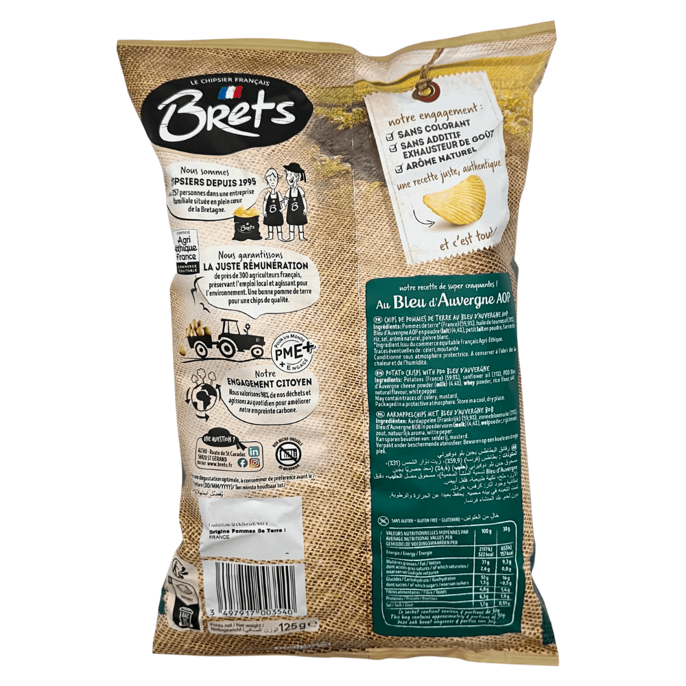 Brets Bleu d’Auvergne Crisps 125g