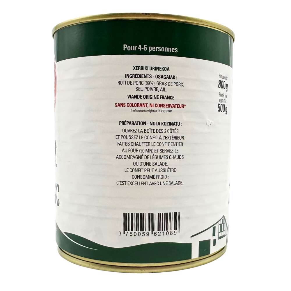 Elizaldia Confit Pork 800g