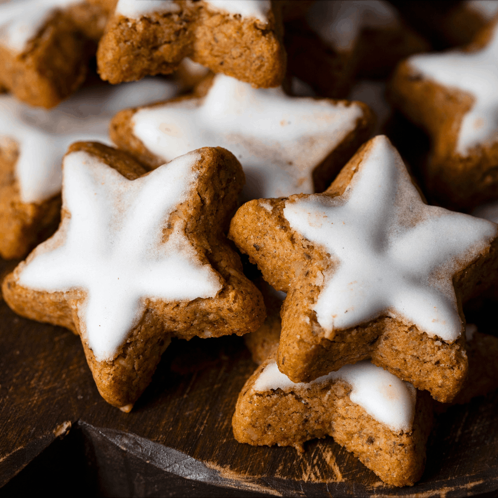 Fortwenger Sugar Glazed Cinnamon Stars Biscuits 200g BEST BEFORE 31/03/26