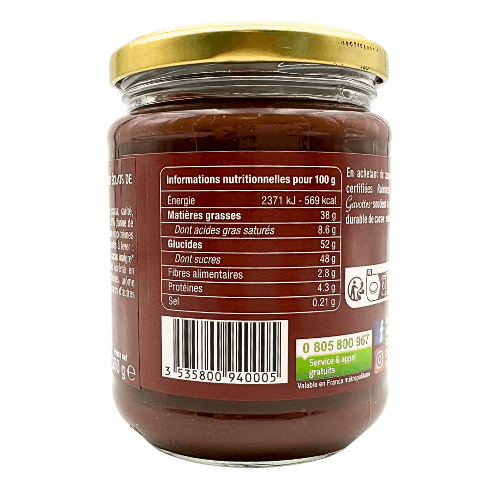 Gavottes Chocolate Spread with Crepe Dentelle 350g BEST BEFORE 19/05/26