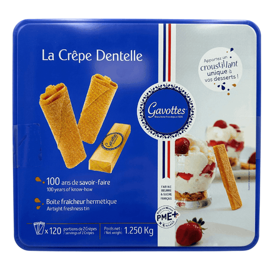 Gavottes Crepes Dentelle Metal Tin 120 x Individual Portions 1.25kg