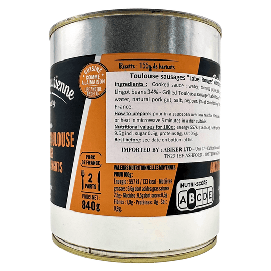 La Belle Chaurienne Label Rouge Toulouse Sausages and Haricot Beans 840g