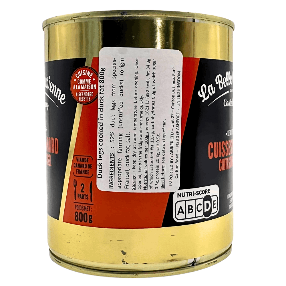La Belle Chaurienne Non Force Fed Confit Duck Legs 800g