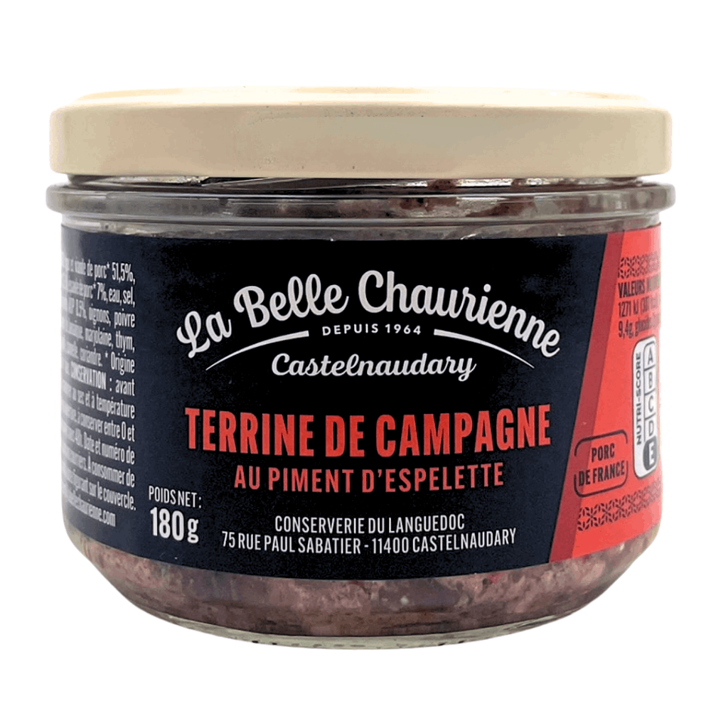 La Belle Chaurienne Espelette Chilli Pepper Farmhouse Terrine 180g