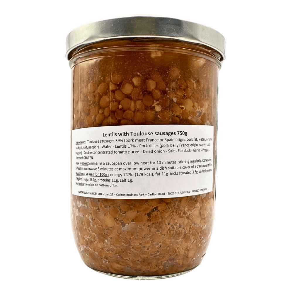 La Belle Chaurienne Toulouse Sausages and Lentils 750g