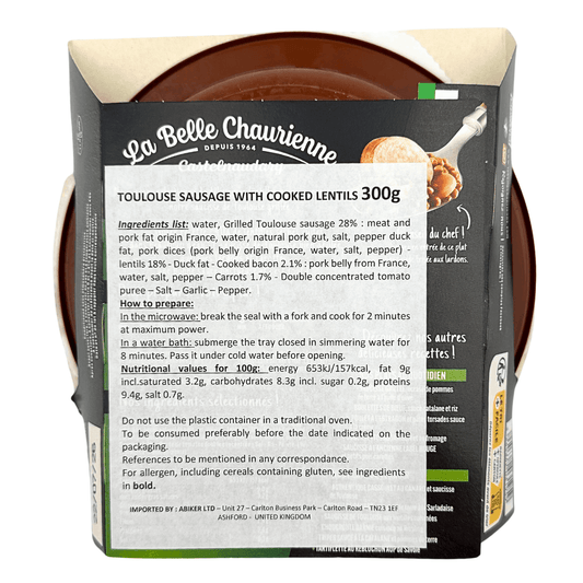 La Belle Chaurienne Toulouse Sausages and Lentils 300g