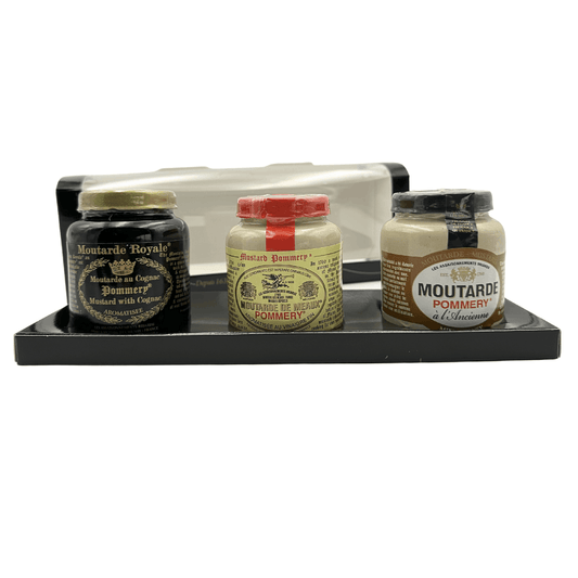 Trio of Pommery Wholegrain Mustard: Cognac, Honey and Meaux Gift Box 100g