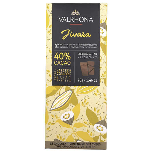 Valrhona Jivara 40% Milk Chocolate Bar 70g