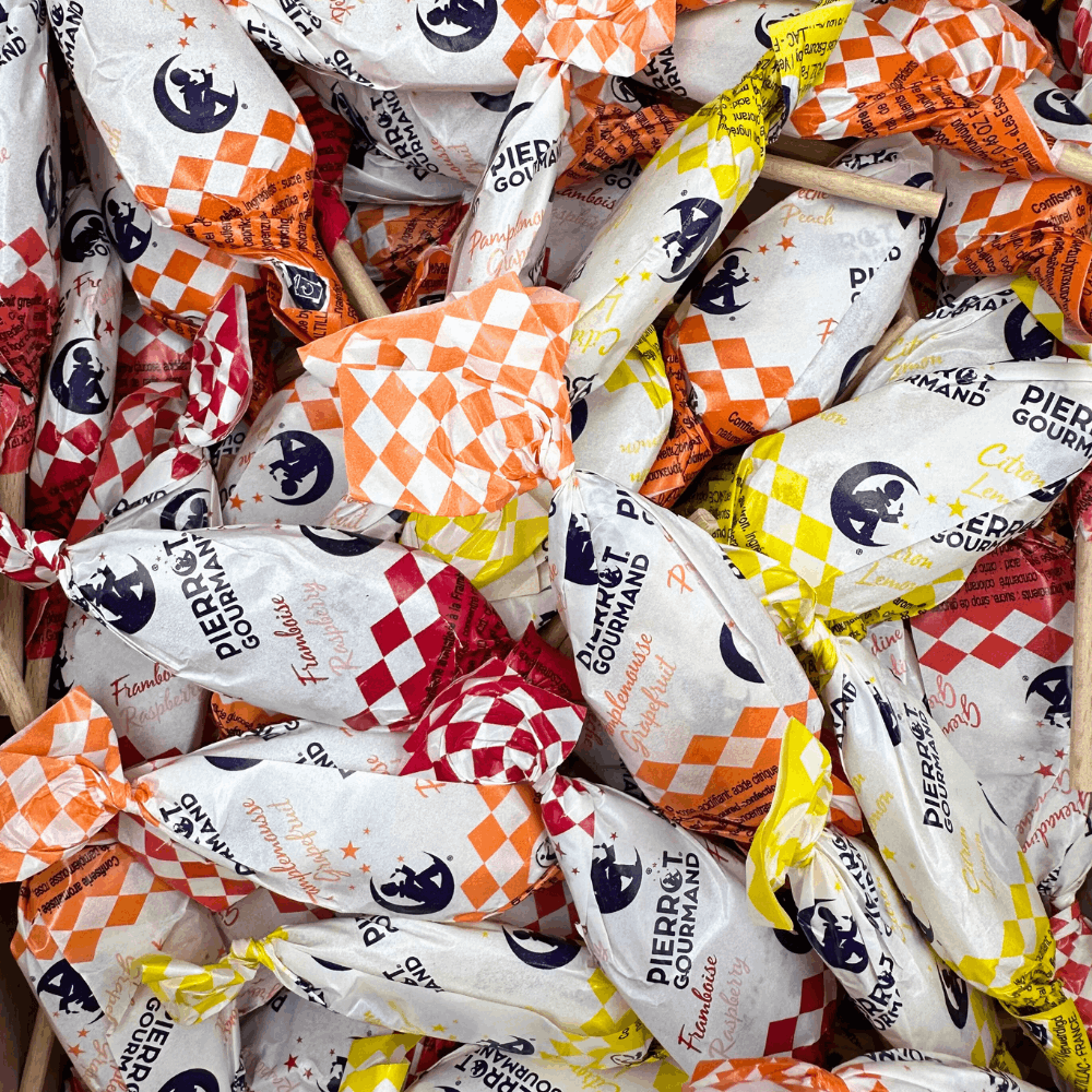 Pierrot Gourmand Fruits Lollipops x 25