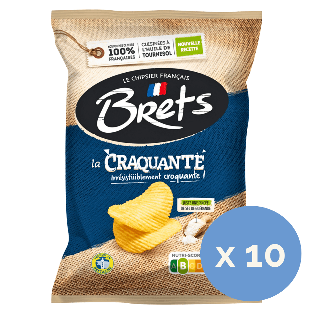 Brets Guerande Salted Crisps 125g x 10